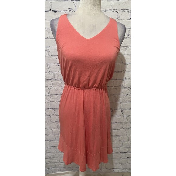 Ann Taylor Loft Petites Coral Sleevless Rayon Dress Size XS - Picture 1 of 6